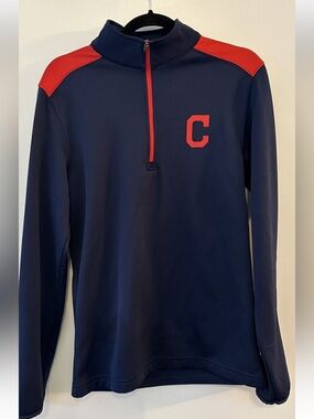 Cleveland
Indians/Guardians Coolbase Quarter Zip Navy Body Red Accents Mens 2XL